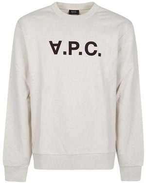 A.P.C. Logo-Print Sweater - White