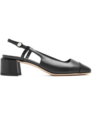 Jimmy Choo Patent-Toe Slingback Court Shoes - White