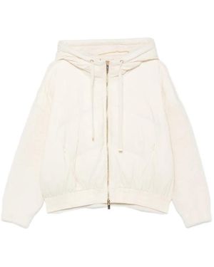 Twinset Plumífero Con Capucha - Blanco