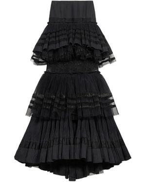 Blumarine Tiered Maxi Skirt - Black