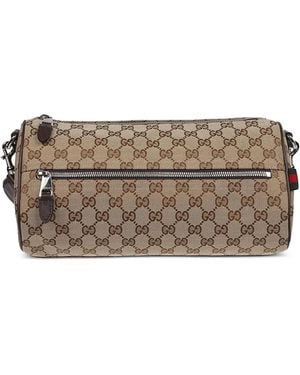 Gucci Bolso de hombro con monograma GG - Gris
