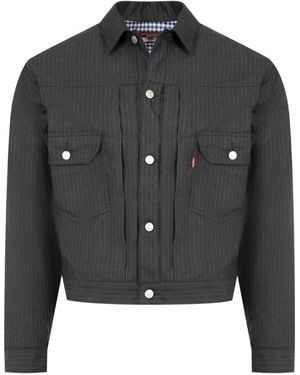 Junya Watanabe X Levi's Pinstripe Overshirt - Black