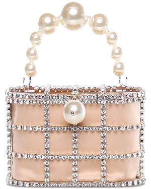 Rosantica Crystal Faux-Pearl Mini Bag - Natural