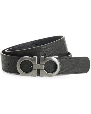 Ferragamo Gancini-Buckle Belt - Grey