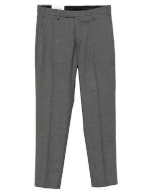 Michael Coal Pressed-Crease Tailored Trousers - Grey