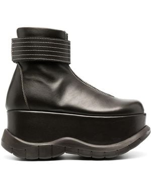 Sunnei Platform Ankle Boots - Black