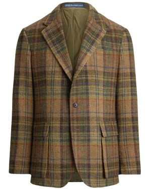 Polo Ralph Lauren Veste The Rl67 En Tweed À Carreaux - Green