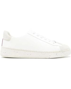 Bally Panelled Leather Trainers - White