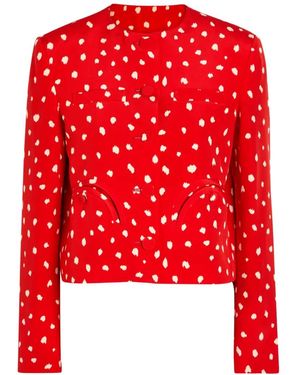Blazé Milano Polka-Dot Button Jacket - Red