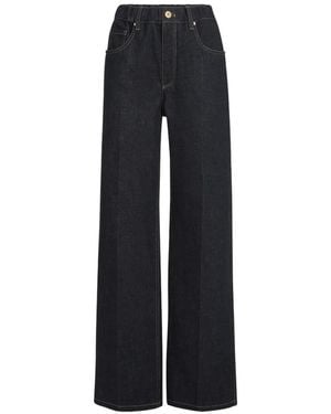Brunello Cucinelli Pantalones Vaqueros Contemporáneos Con Monili - Azul