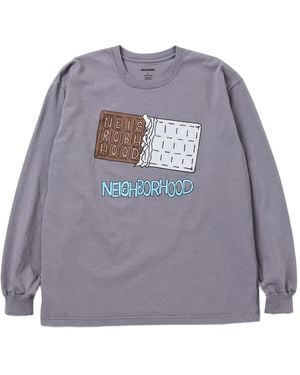 Neighborhood プリント ロングtシャツ - グレー