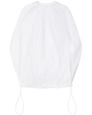 Comme des Garçons Knot-Detail Drawstring Blouse - White