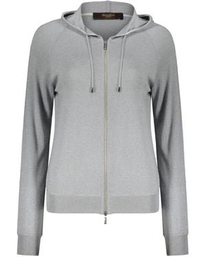 Moorer Cardigan Con Zip - Grigio