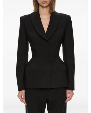 Christopher Esber Lea Peplum-Waist Blazer - Black