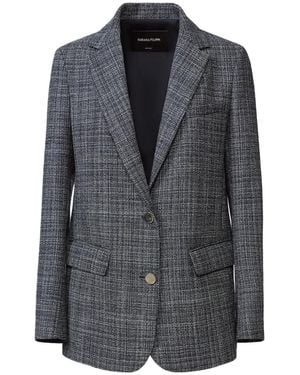 Fabiana Filippi Single-Breasted Tweed Blazer - Gray