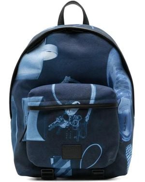 Paul Smith Zaino Con Stampa - Blu