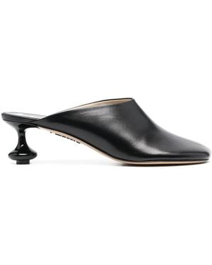 Loewe Toy Sculpted-heel Leather Heeled Mules - Black