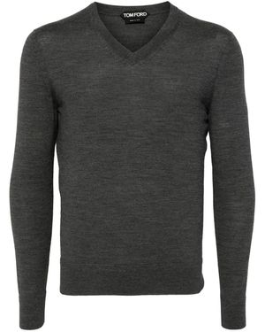 Tom Ford V-Neck Top - Grey