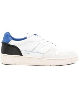 Date Leather Panel Trainers - White