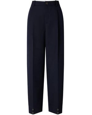 Soeur Pleated Cropped Trousers - Blue