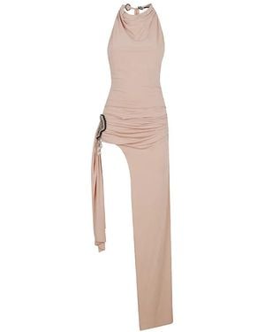 Amen Bead-Embellished Ruched Dress - White