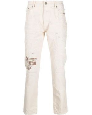 Palm Angels Patch-Detail Denim Jeans - Natural