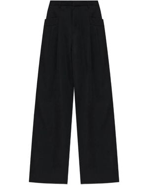 R13 Pleated Wool Pants - Black