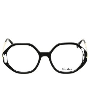 Max Mara Geometric-Frame Glasses - Black