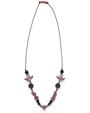 Salute X Sad Express Charms Necklace - White