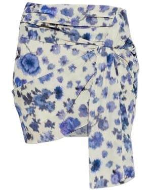 Isabel Marant Knot-detail mini skirt - Azul