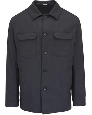 Atelier Munro Flannel Pocket Overshirt - Blue