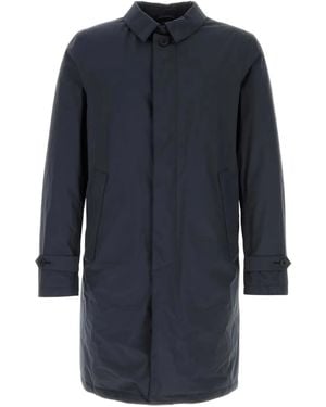 Herno Single-Breasted Trench Parka - Blue