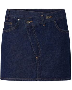 Liu Jo Asymmetric Denim Mini Skirt - Blue
