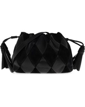 Zimmermann Small Cloud 91 Patchwork Bucket Bag - Black