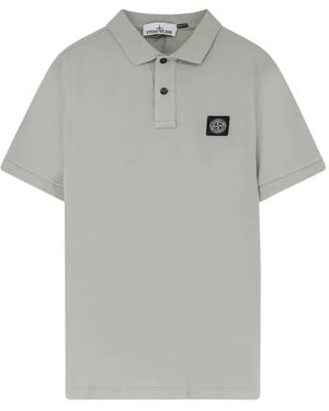 Stone Island Logo-Patch Polo Shirt - Grey
