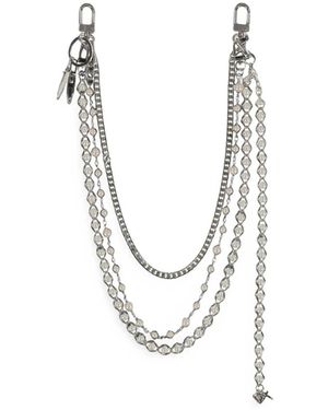 JUN/NAKAYAMA Charm-Embellished Bag Chain - White