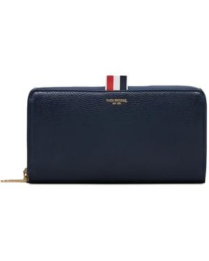 Thom Browne Grained Long Zip Wallet - Blue