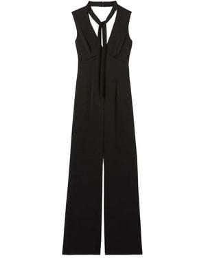 Claudie Pierlot Mouwloze Jumpsuit Met Gestrikte Hals - Zwart