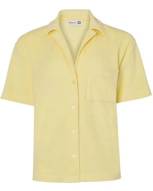 Hunza G Towelling Short-Sleeve Shirt - Yellow