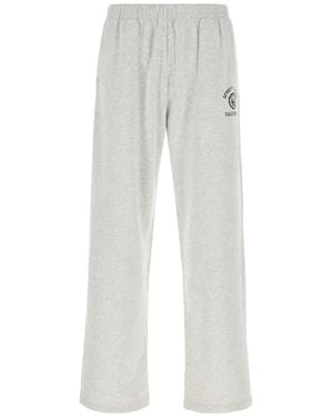 Sporty & Rich Light Cotton Track Pants - Grey