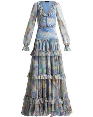 Etro Floral Maxi Dress - Blue