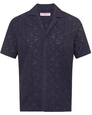 Orlebar Brown Maitan Broderie Shirt - Blue