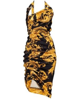 Versace Jeans Couture Barocco Midi Dress - Metallic