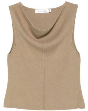 AYA MUSE Cowl-Neck Tank Top - Natural