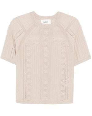 Ba&sh Top Philo Con Occhielli - Bianco