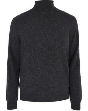 Corneliani Roll Neck Knit Shirt - Black