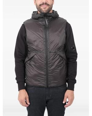 C.P. Company Zip Fastening Hooded Waistcoats - Grey