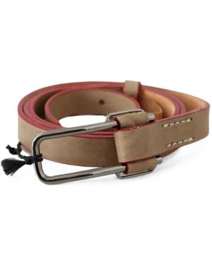 CoSTUME NATIONAL Ceinture À Boucle Et Logo Débossé - Marron