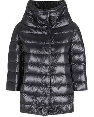 Herno Quilted Funnel-Neck Jacket - Gray
