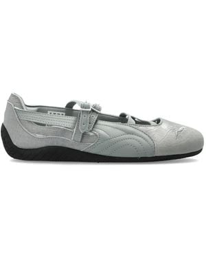 PUMA Speedcat Cross-Strap Ballet Flats - White